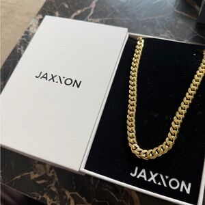 JAXXON Men's 14K gold Cuban link necklace 22in
